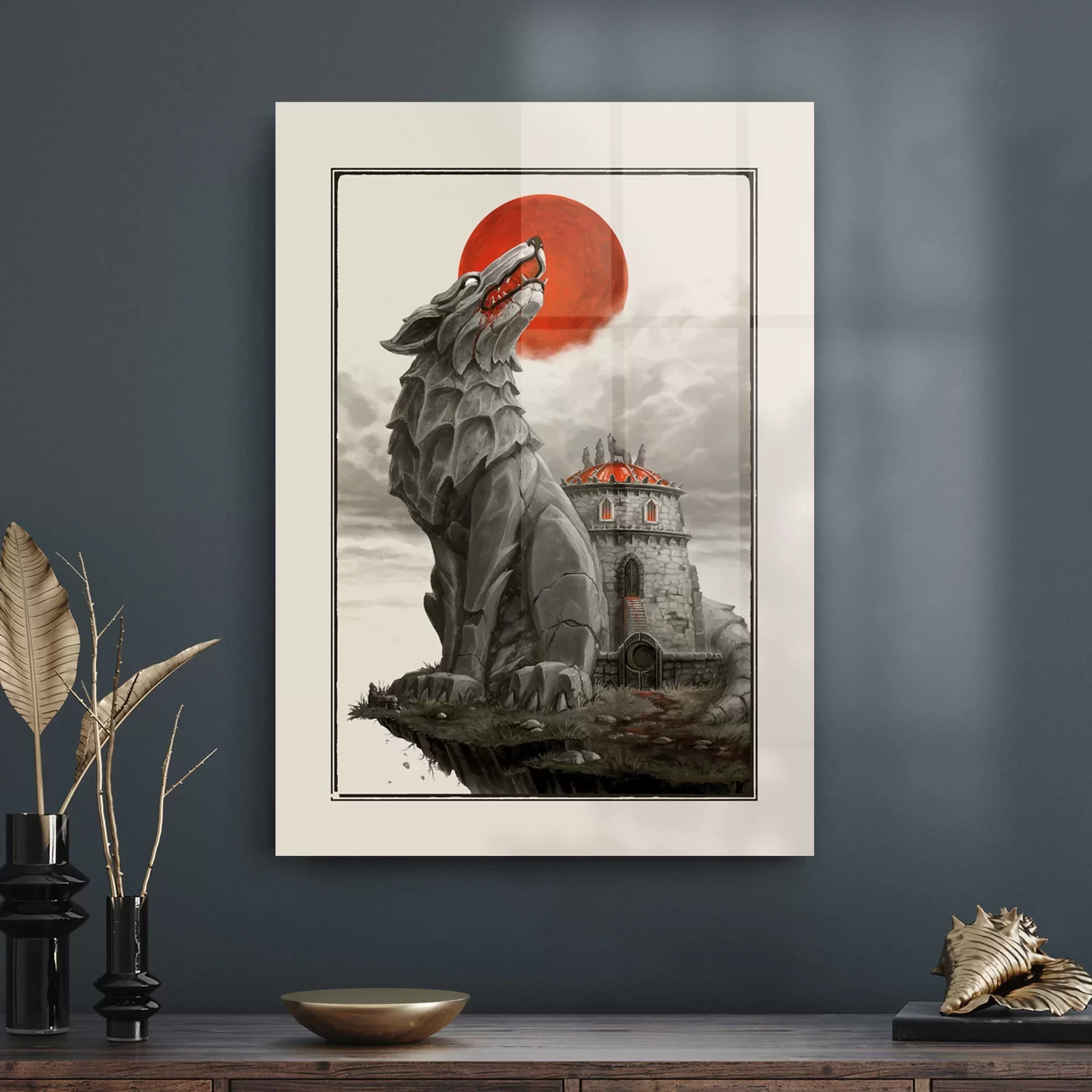 Picture of Decovetro Cam Tablo Red Wolf 30x40 cm
