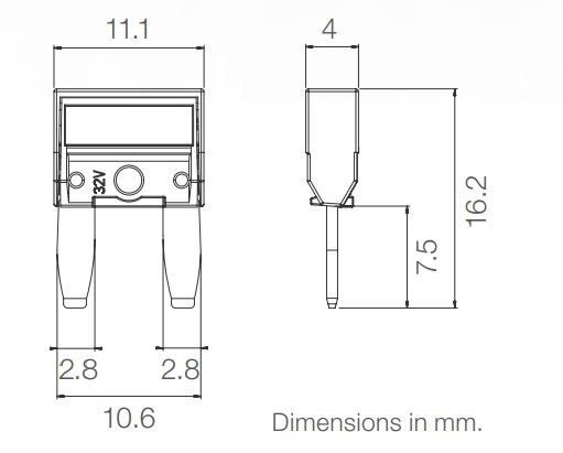 Picture of 5 Adet 15A Mavi Mini Bıçak Sigorta 15 Amper