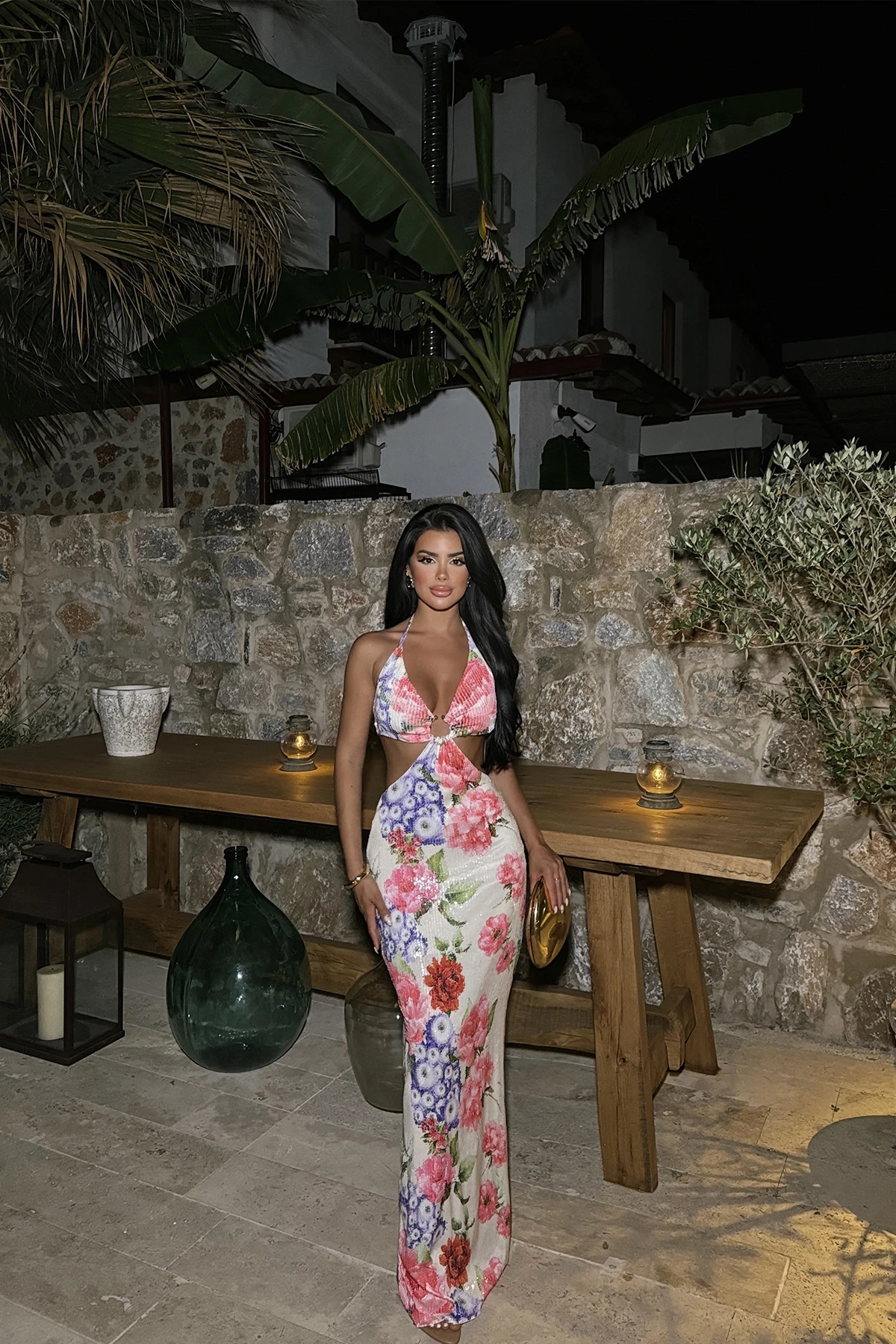 Picture of Floral Sequin Dress