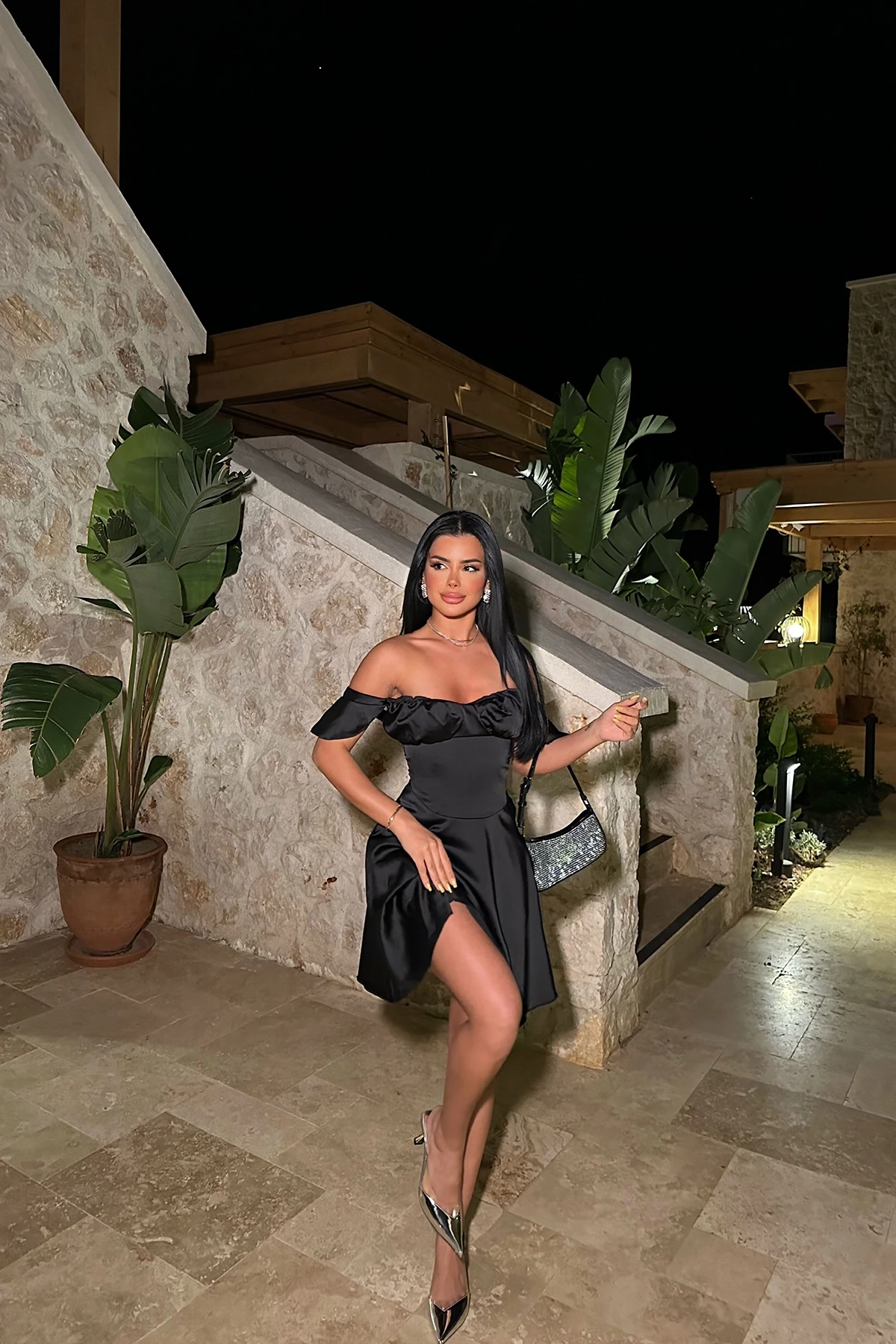 Picture of Black Rosalyn Mini Dress