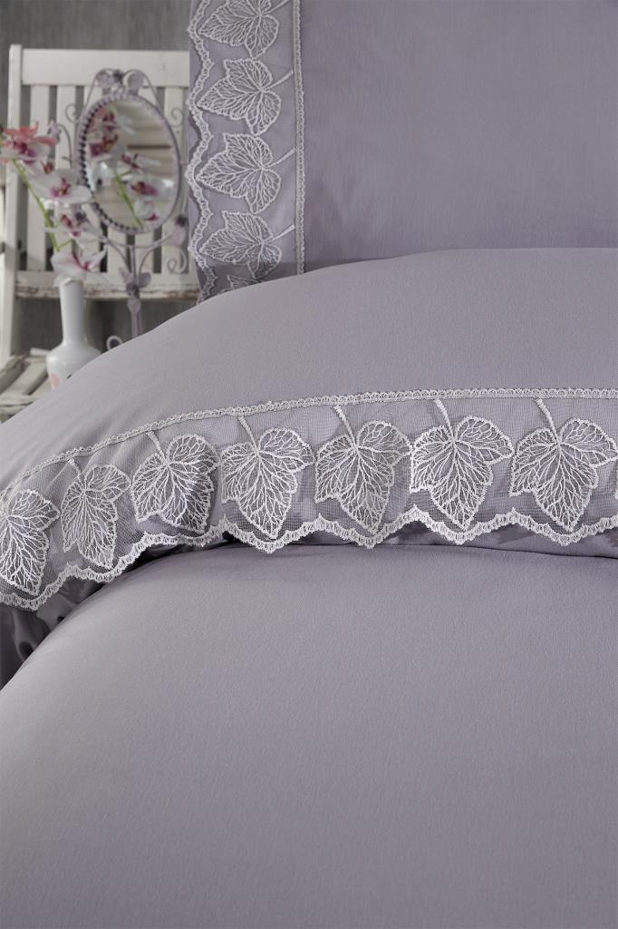 Picture of Fransız Dantelli Seray Çeyizlik Nevresim Takımı Gri