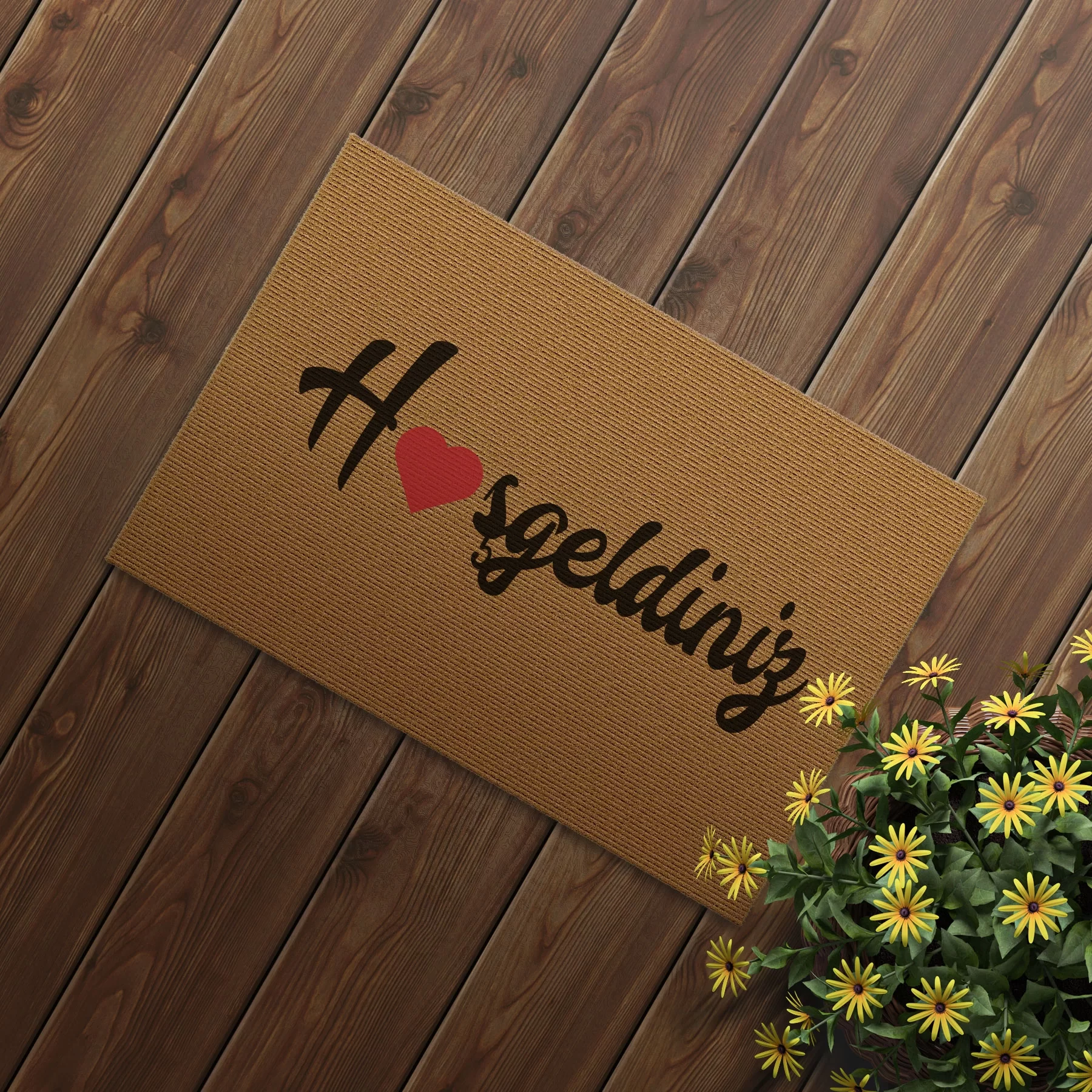 Picture of Decovetro Kapı Önü Halı Paspas Hoşgeldiniz Desenli 40 x 60 Cm