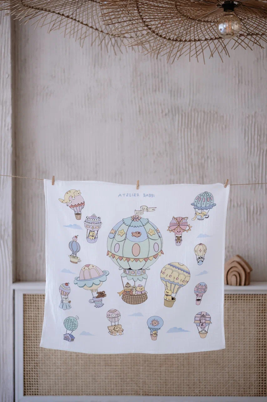 Picture of Çift Katlı Müslin Bebek Örtüsü - Kapadokya