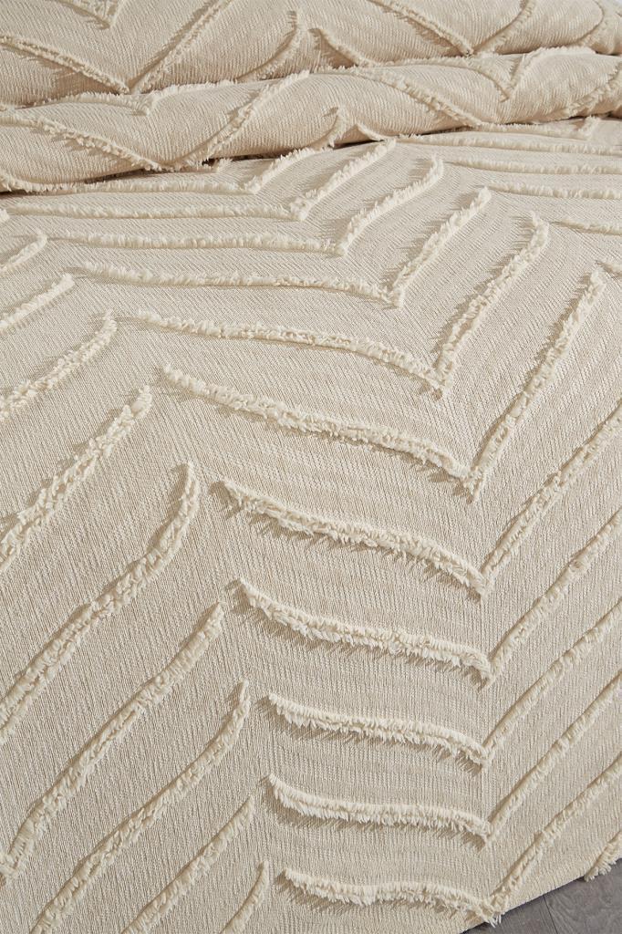 Picture of Çeyiz Diyarı Sementina 3 Parça Çift Kişilik Pike Takımı Bej