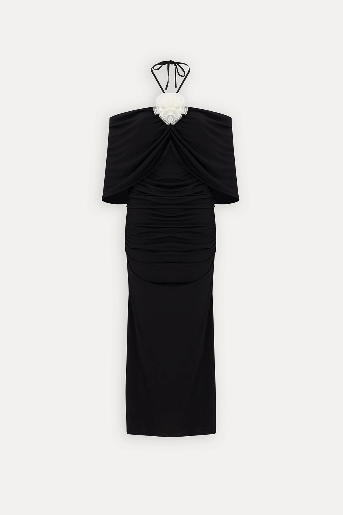 Picture of Black Rose Detail Long Dress