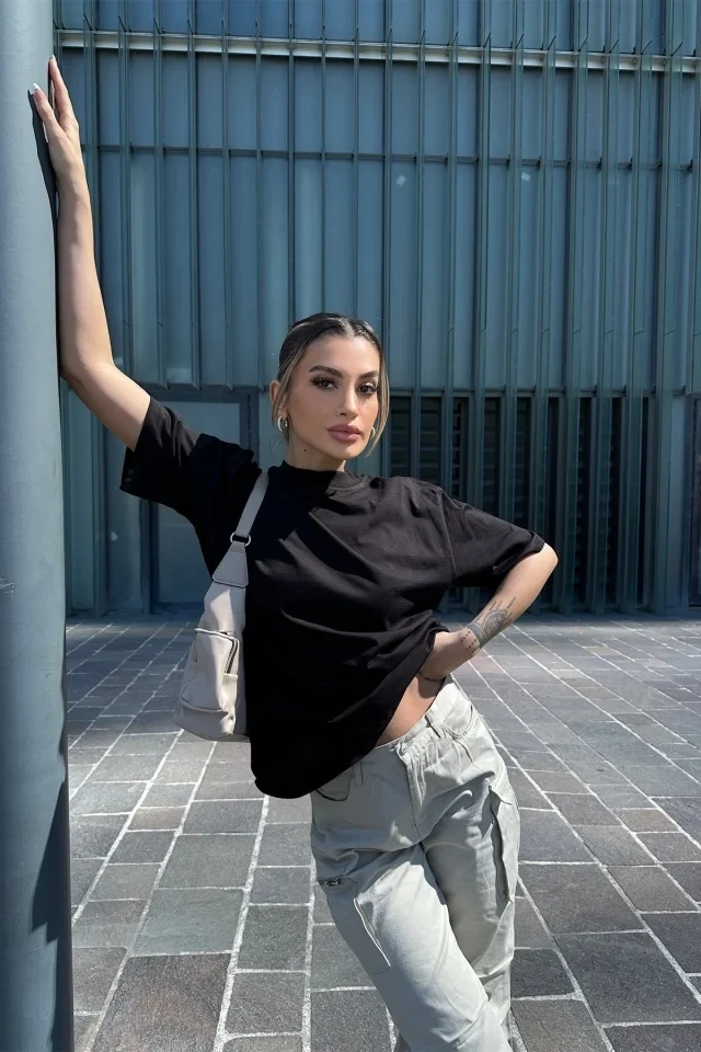 Picture of Black Back Printed T-Shirt