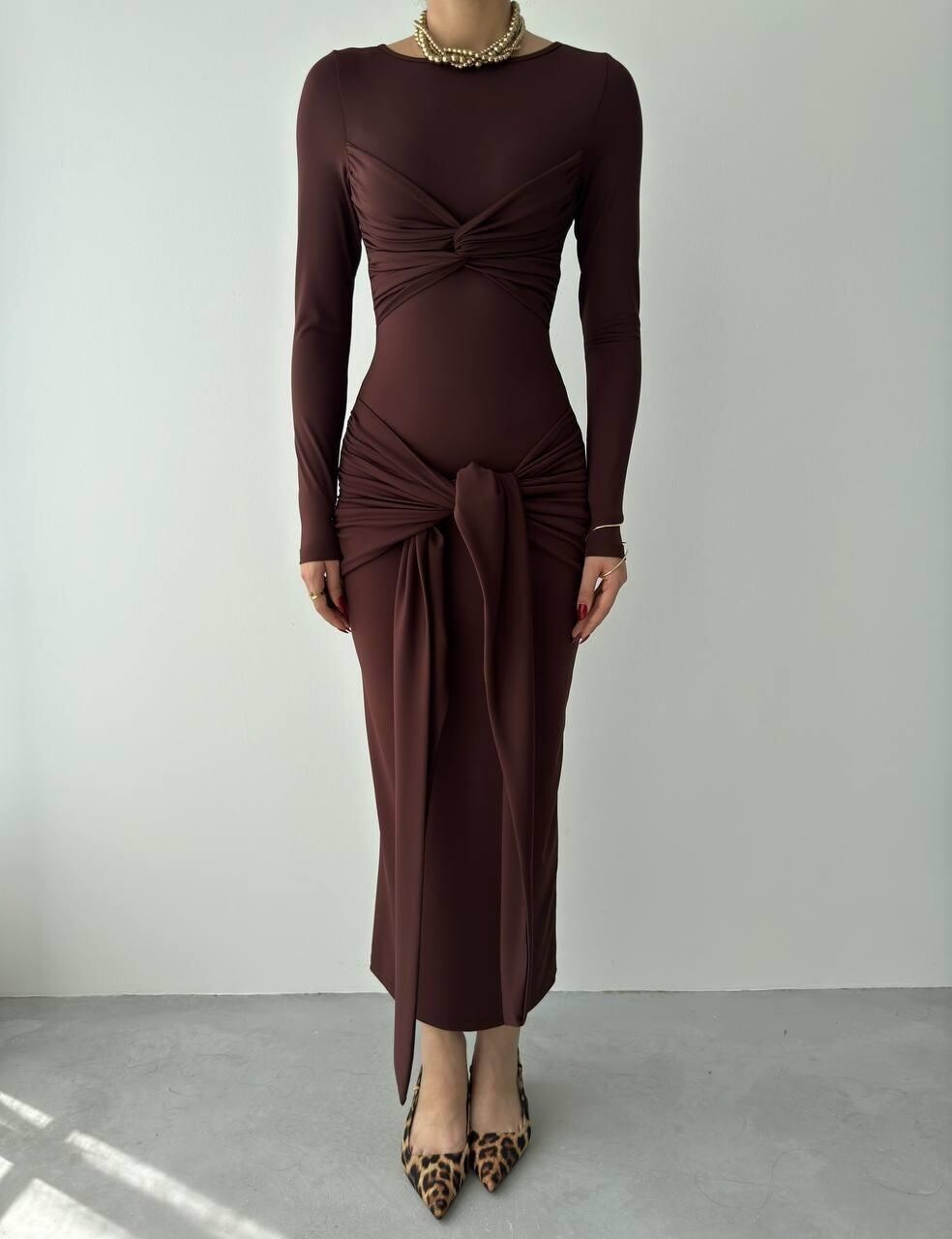 Picture of Bergamo Önden Bağlamalı Elbise