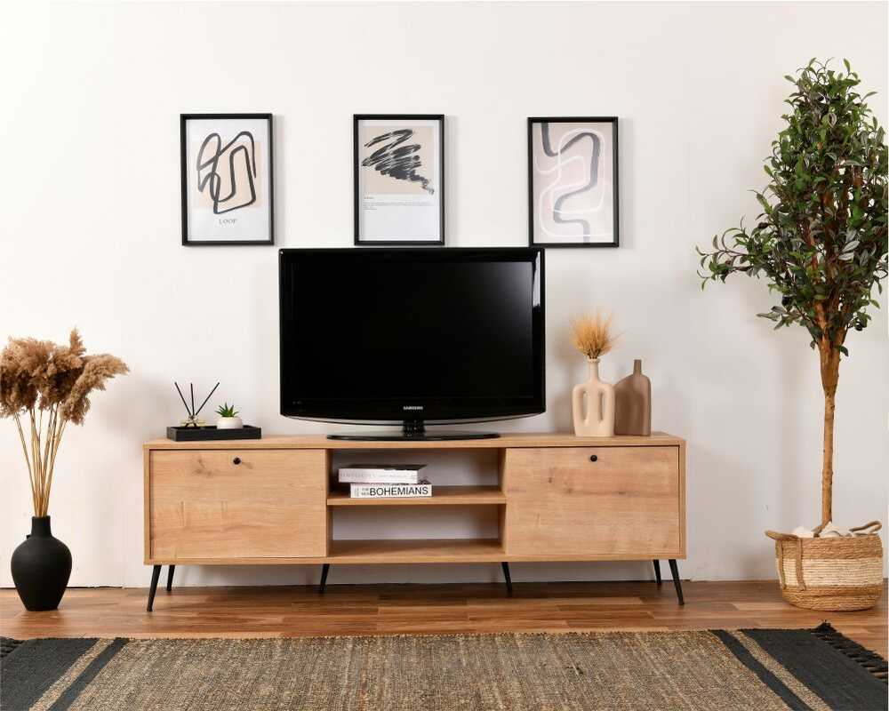 Picture of Düz 2 Kapaklı TV Ünitesi 180 cm