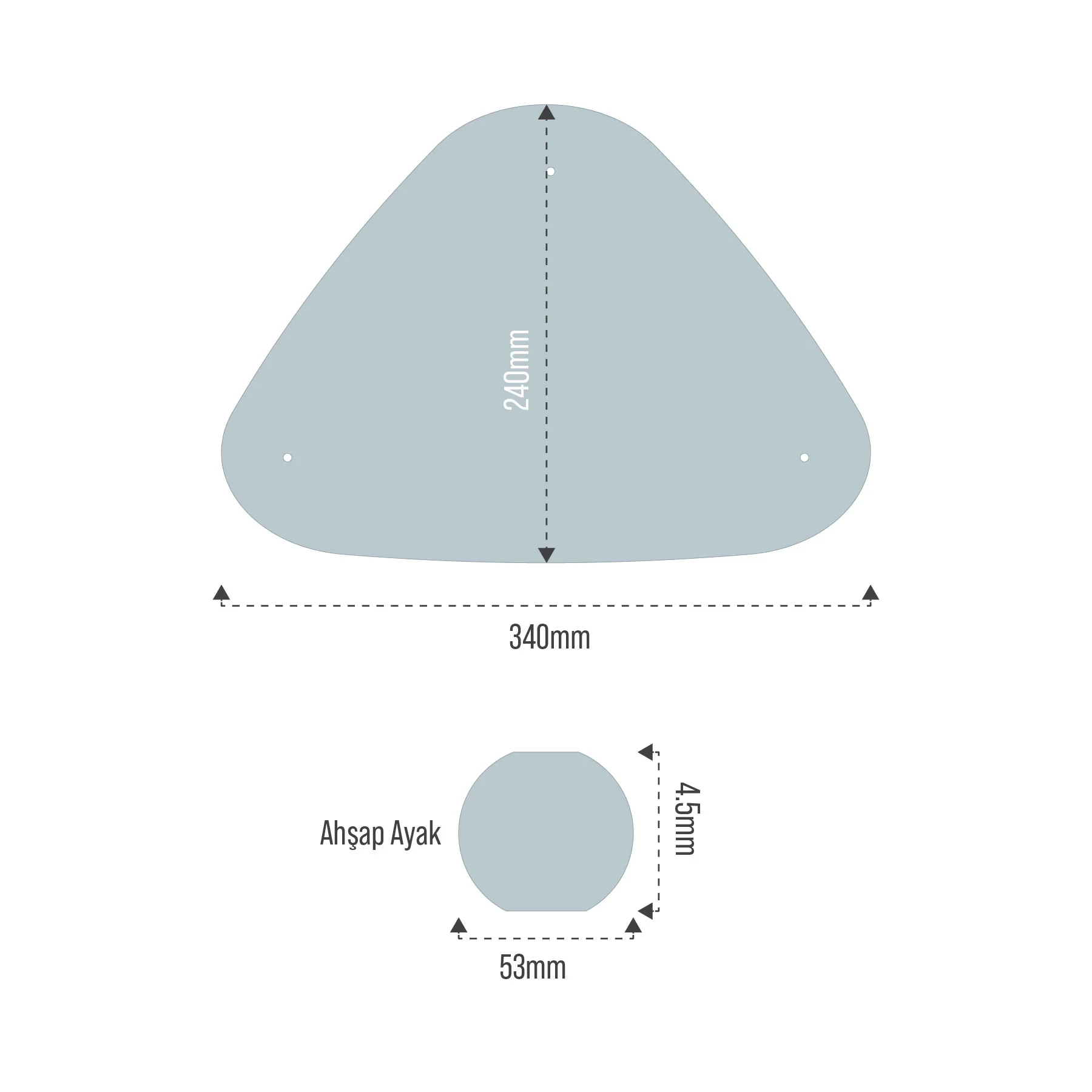 Picture of Decovetro Ahşap Ayaklı Dekoratif Şeffaf Organizer Düzenleyici 24 x 34 Cm