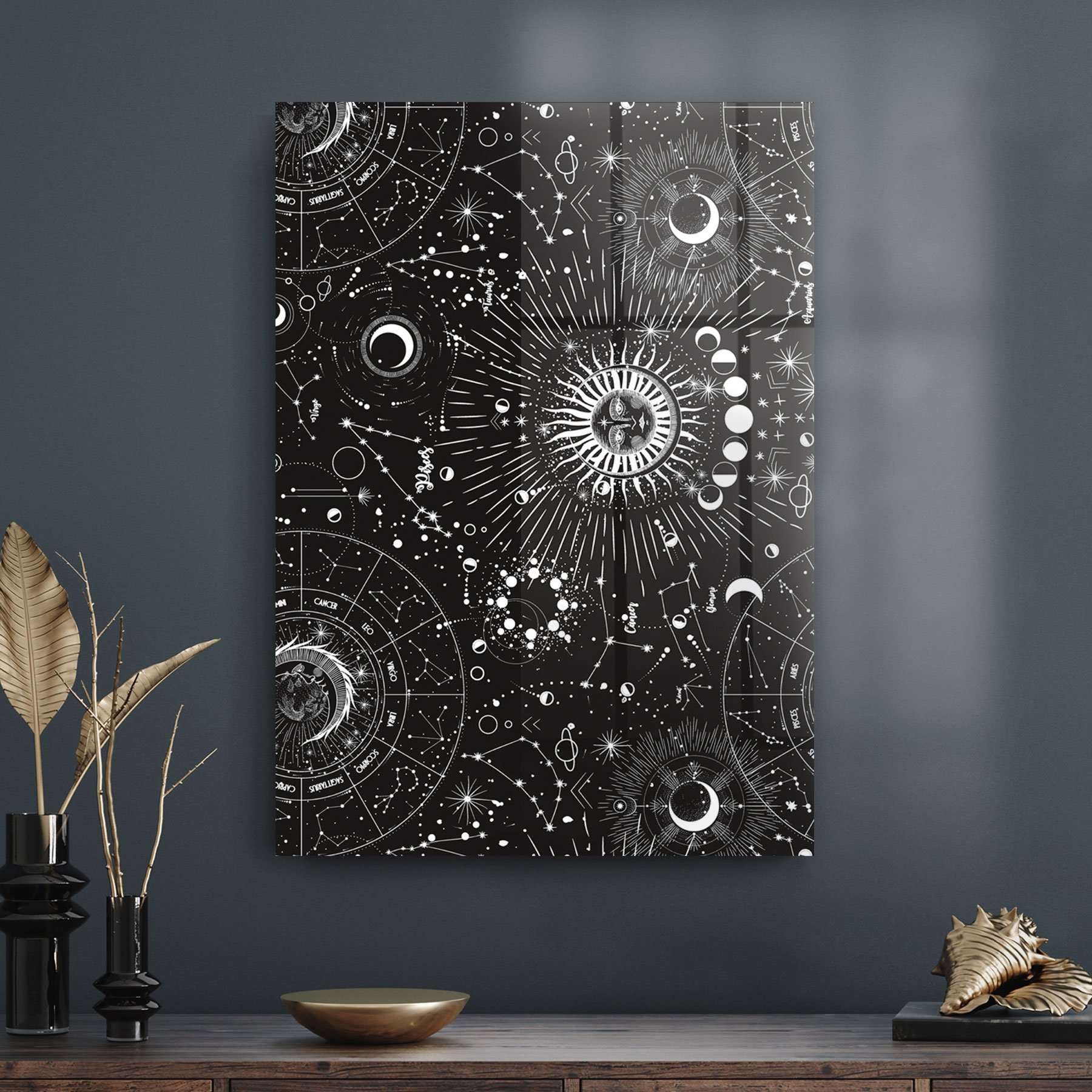 Picture of Decovetro Cam Tablo Burç Desenli 30x40 cm