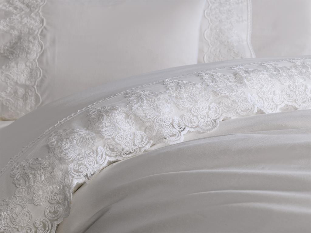 Picture of Fransız Dantelli Legend Çeyizlik Nevresim Takımı Krem