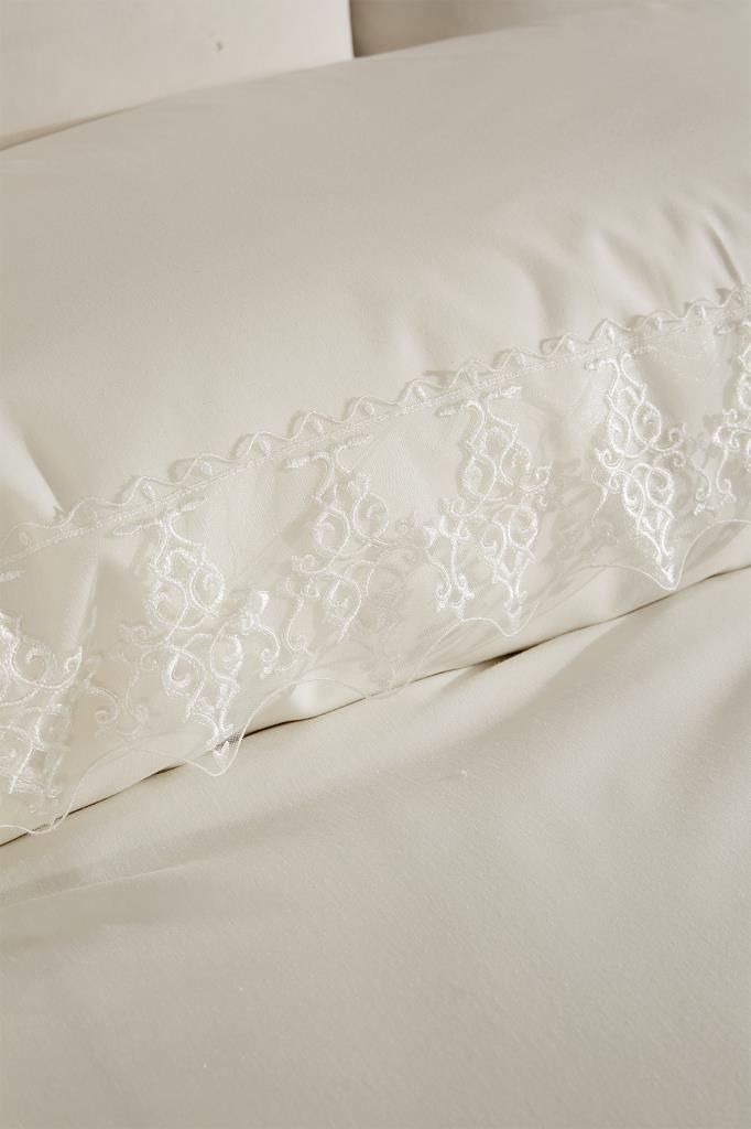 Picture of Fransız Dantelli Tadım Çeyizlik Nevresim Takımı Krem