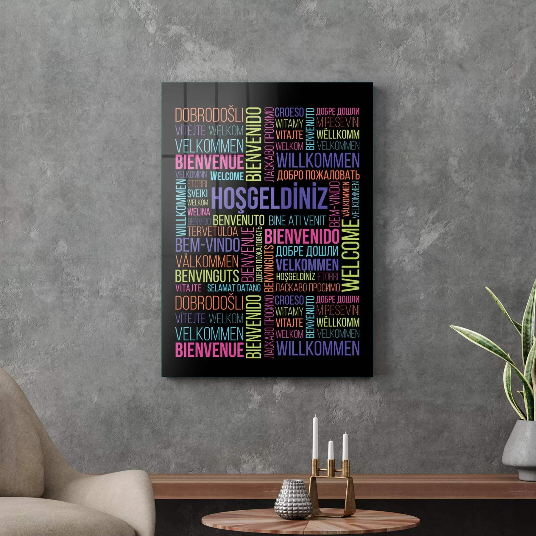 Picture of Decovetro Cam Tablo Ofisinize Özel Hoşgeldiniz 70x100 cm