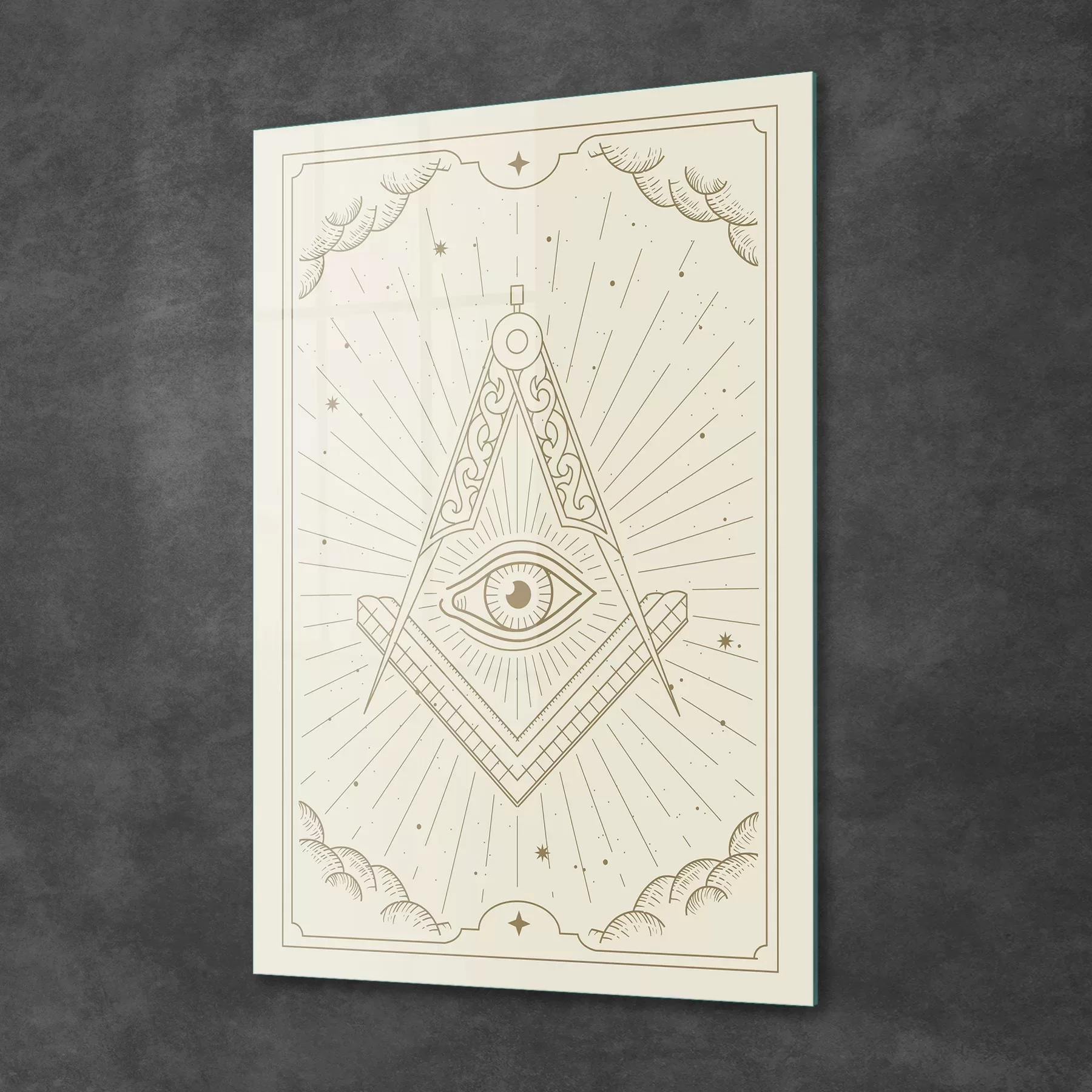 Picture of Decovetro Cam Tablo Spiritual Eye White 70x100 cm