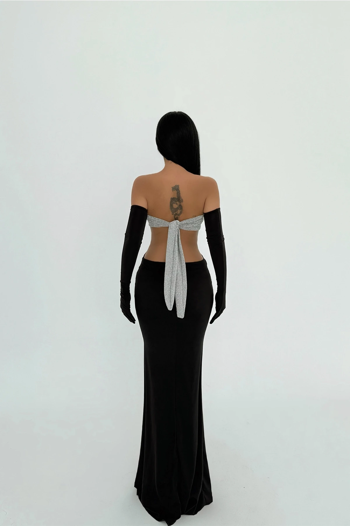 Picture of Black Elvera Glitter Detail Dress