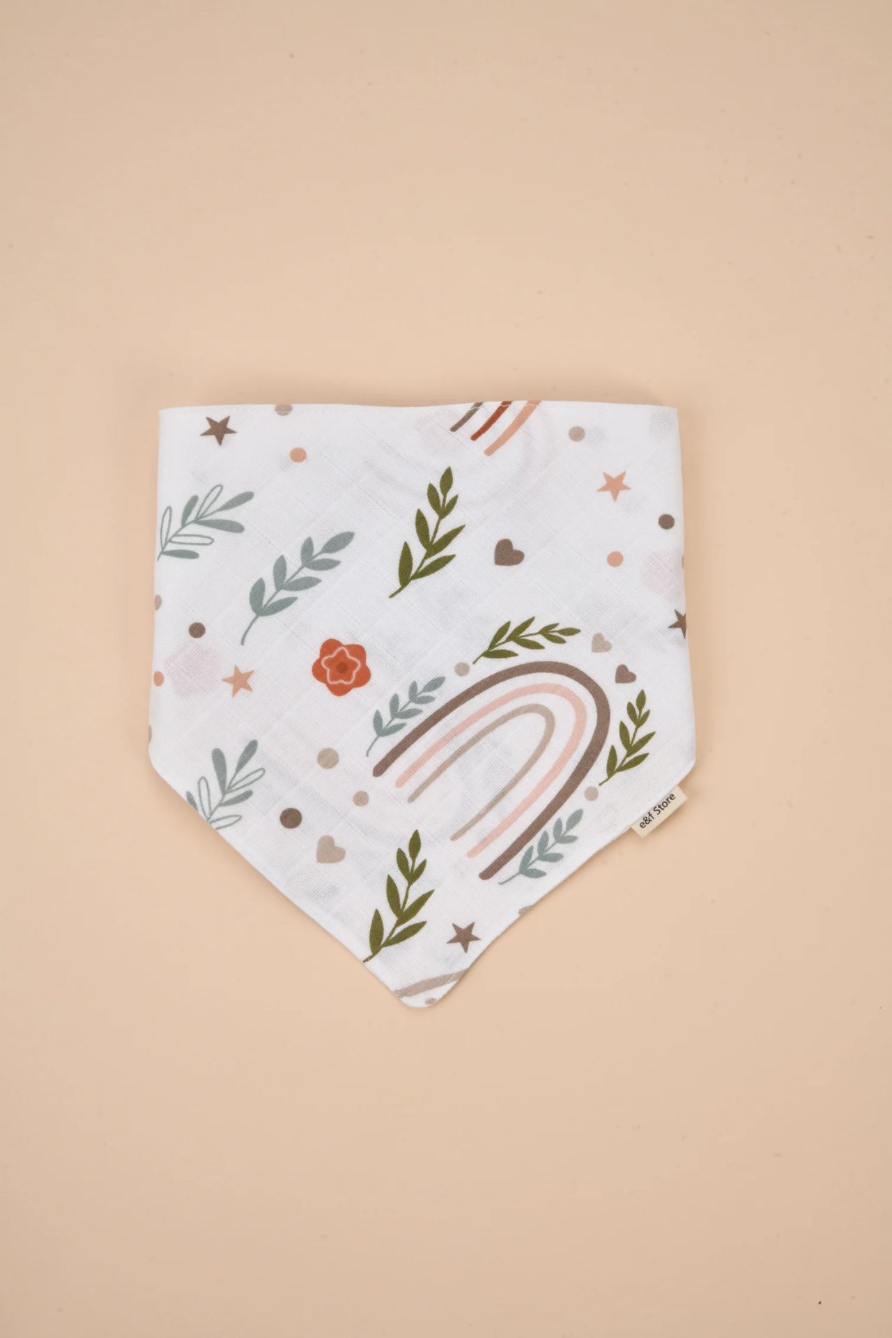 Picture of İkinci Şans - Organik Sertifikalı Çift Katlı Müslin Mama Önlüğü ve %100 Pamuk Yeşil Emzik Askısı Seti