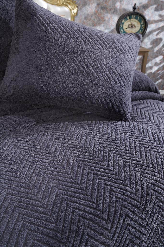 Picture of Ultrasonik Welsoft Çift Kişilik Yatak Örtüsü 230x250 Antrasit