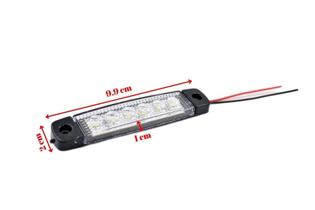 Picture of 10 Adet Beyaz Parmak Lamba 6 Led Su Geçirmez 12V 24V