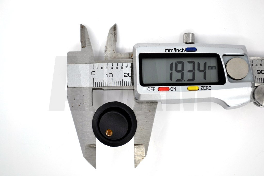 Picture of Yuvarlak Sarı Ledli Elektrik Anahtarı 1-0 Işıklı Rocker 12V