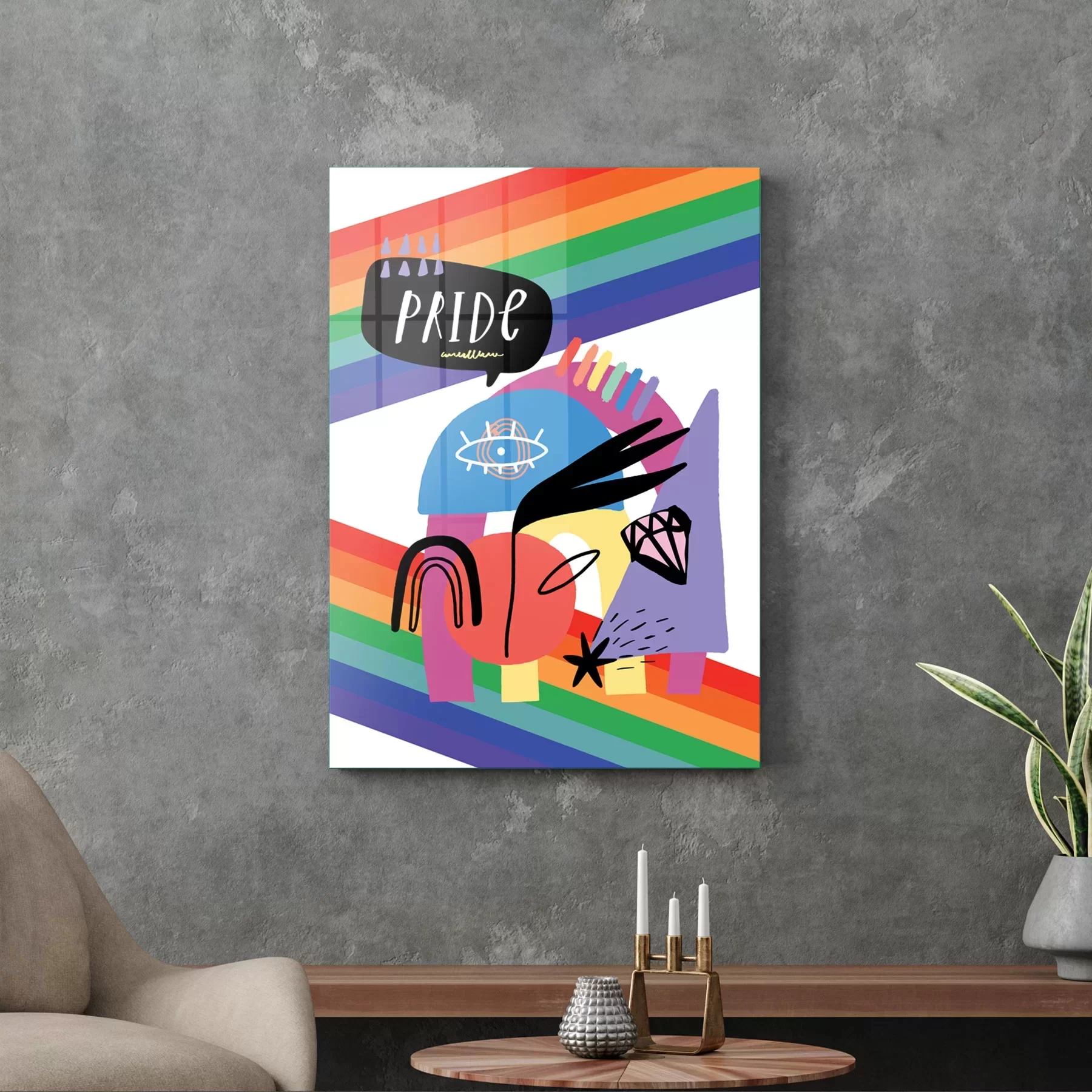 Picture of Decovetro Cam Tablo Pride Aesthetic 50x70 cm