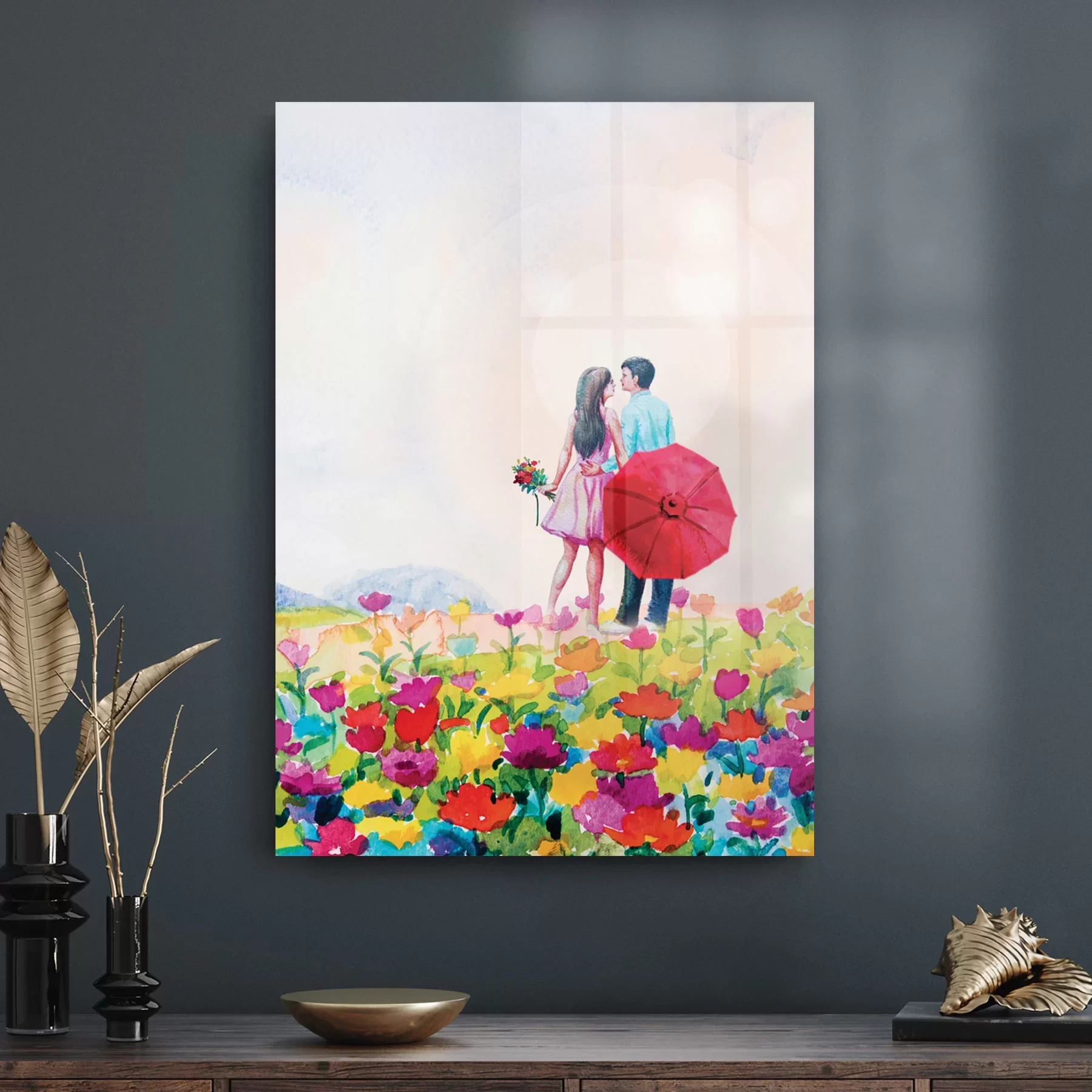 Picture of Decovetro Cam Tablo Yağlı Boya Love 30x40 cm