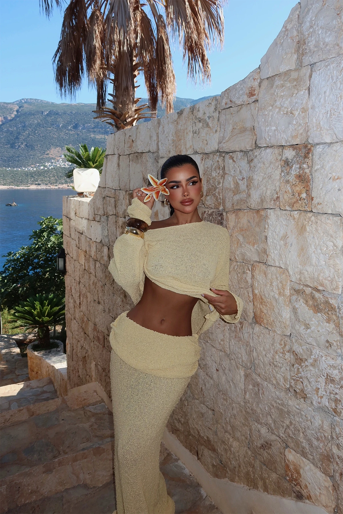 Picture of Yellow Siedre Knitwear Set