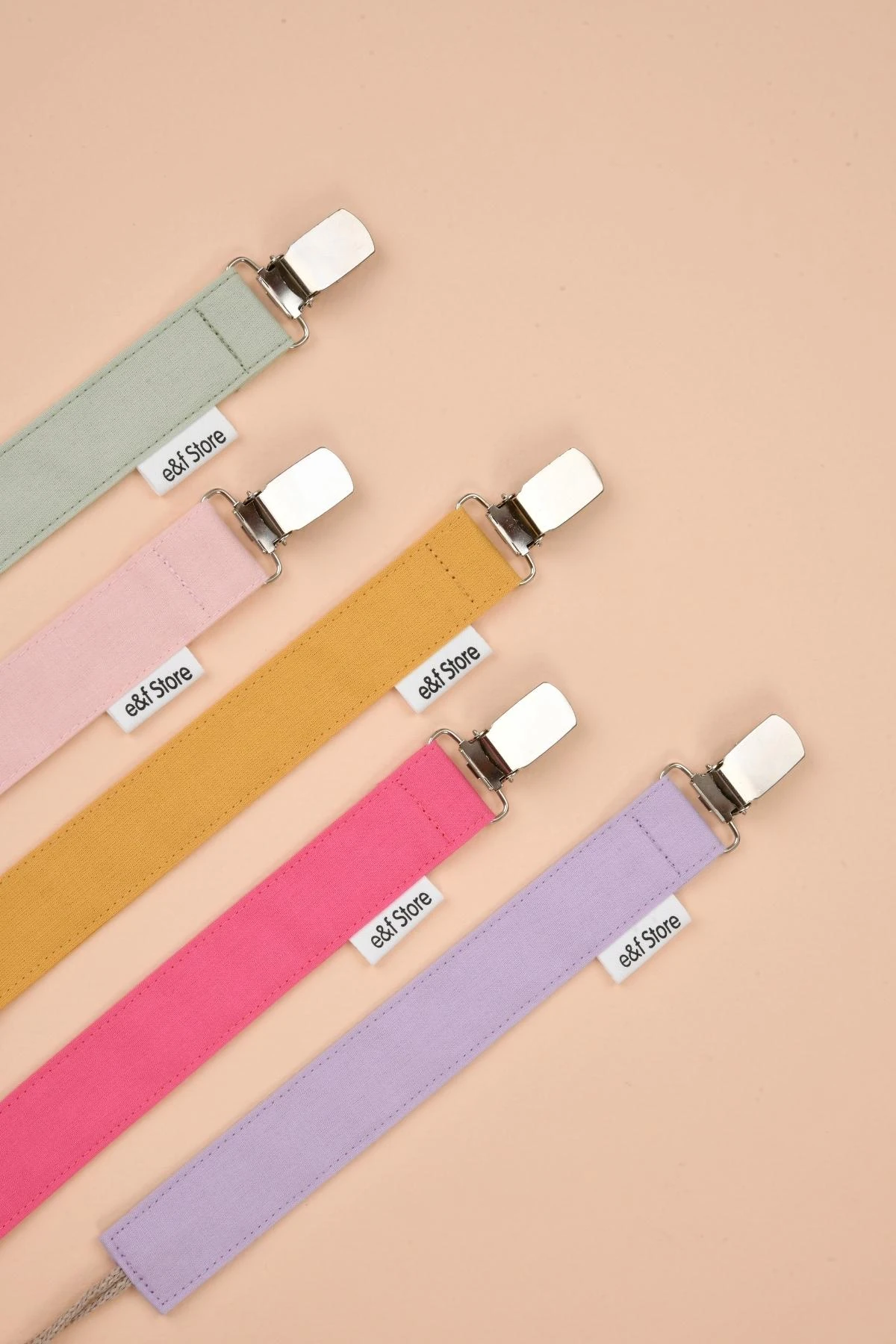 Picture of İkinci Şans - Düz Renkli 5'li Emzik Askısı Seti