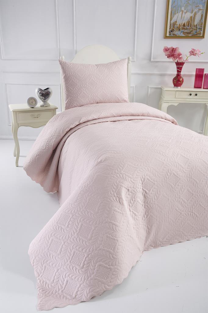 Picture of Ultrasonik Kapitoneli Elite Tek Kişilik Yatak Örtüsü Pudra