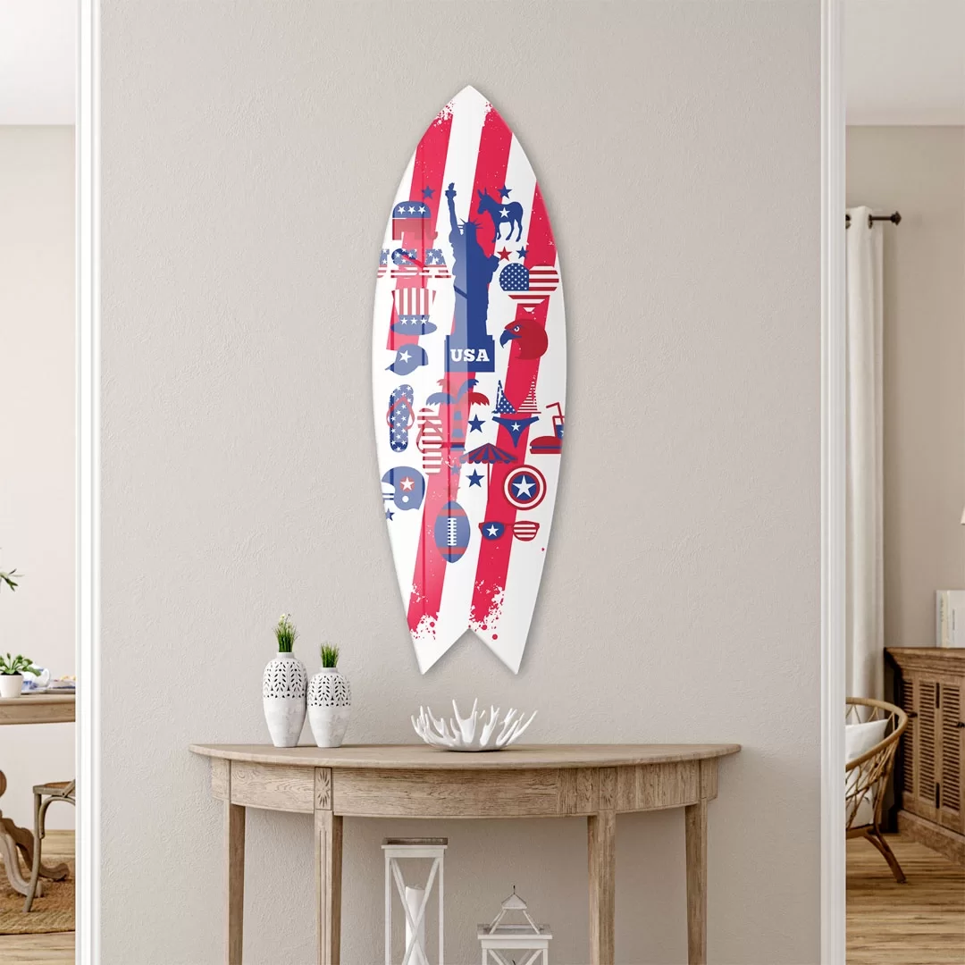 Picture of Decovetro ST 4070 Dekoratif Cam Sörf Tahtası 33x100 Cm