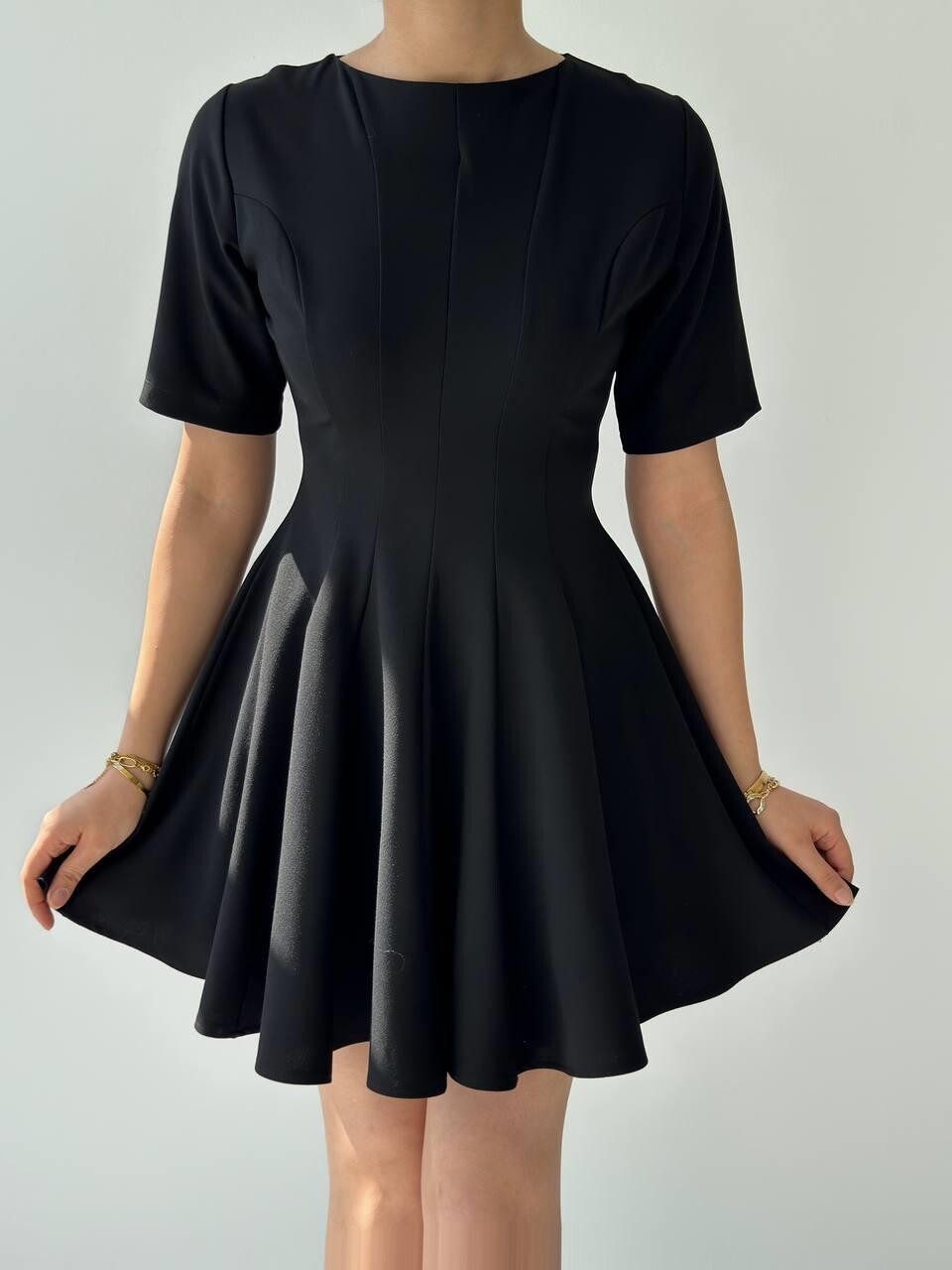 Picture of Crem Pliseli Elbise