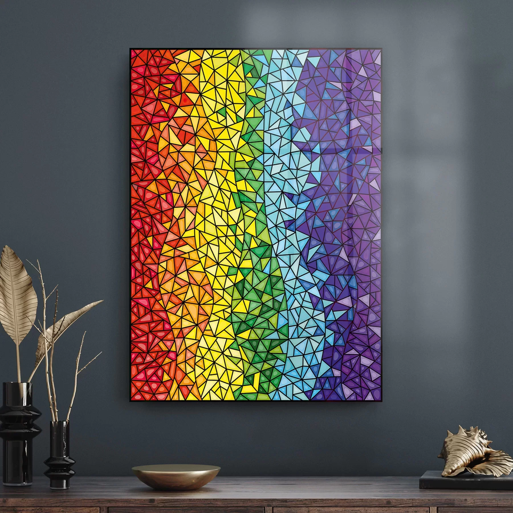 Picture of Decovetro Cam Tablo Renkli Vitray Desenli 30x40 cm