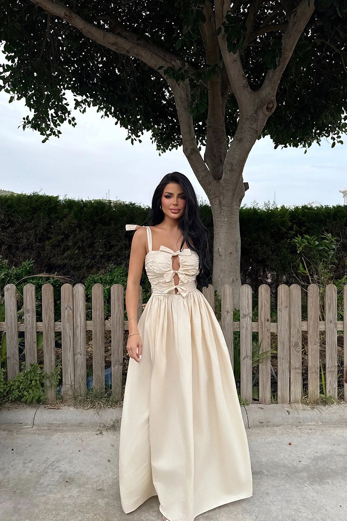 Picture of Cream Mirabelle Long Dress