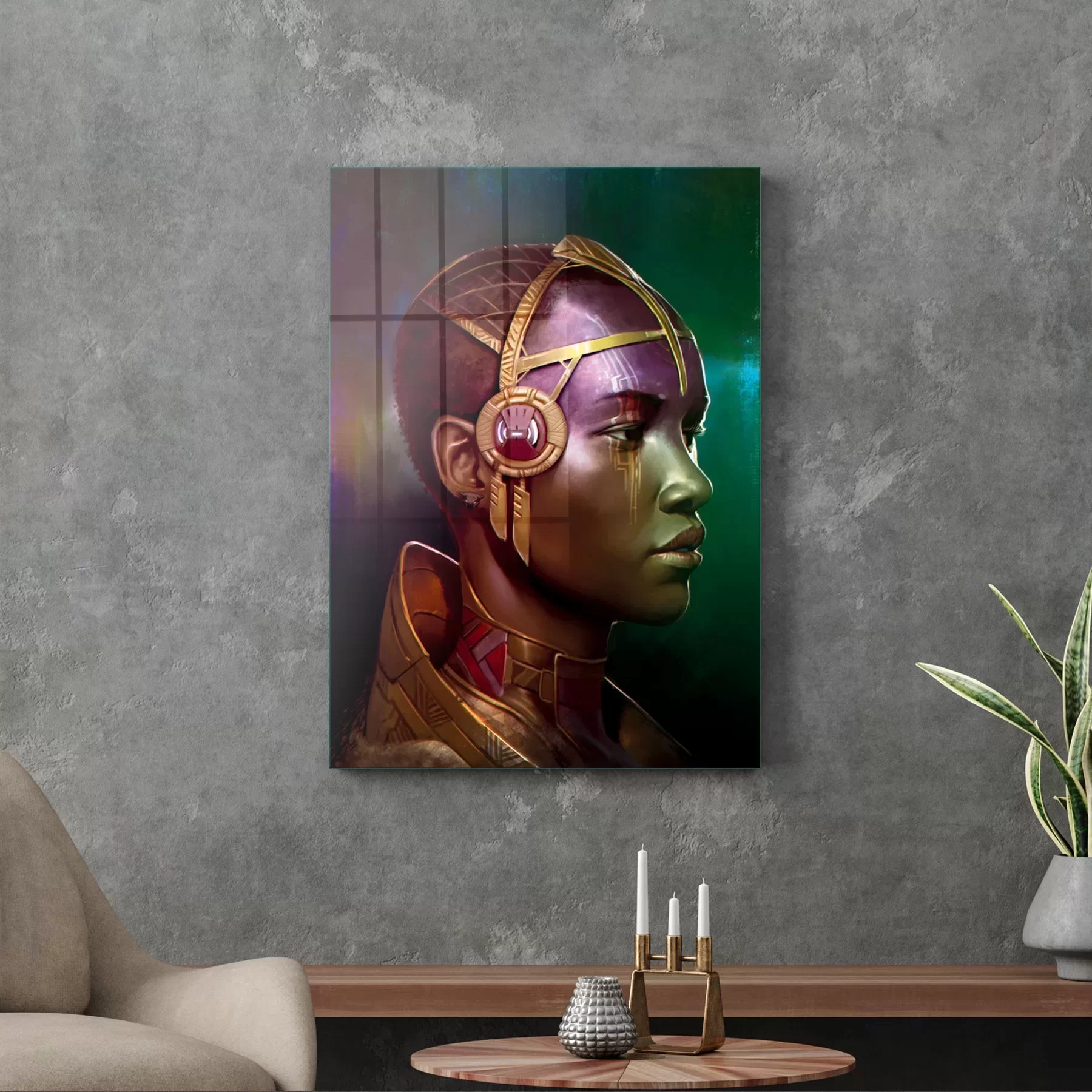 Picture of Decovetro Cam Tablo Cyberpunk Woman 30x40 cm