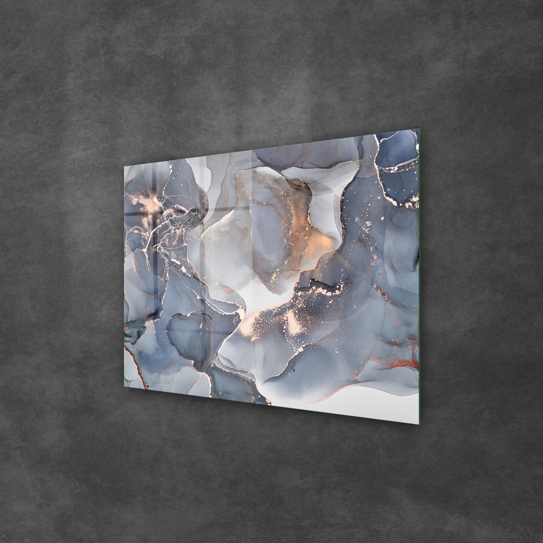 Picture of Decovetro Cam Tablo Gri Mermer Desenli 30x40 cm