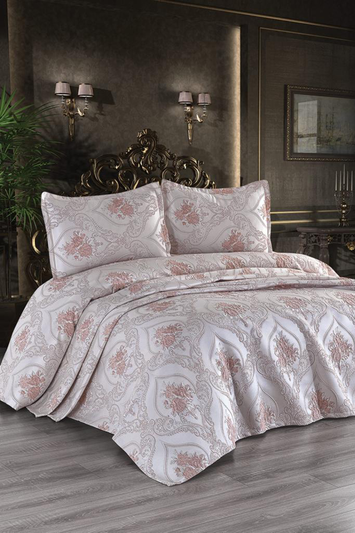 Picture of Çeyiz Diyarı Sandra Yatak Örtüsü Pudra