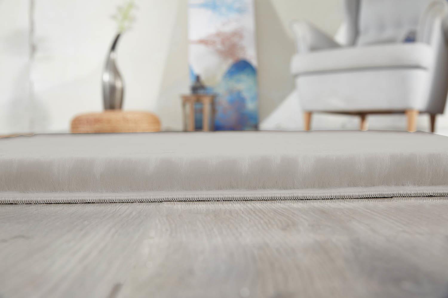 Picture of Jassrug Tavşan Tüyü Kürk Halı 160x220 Kül