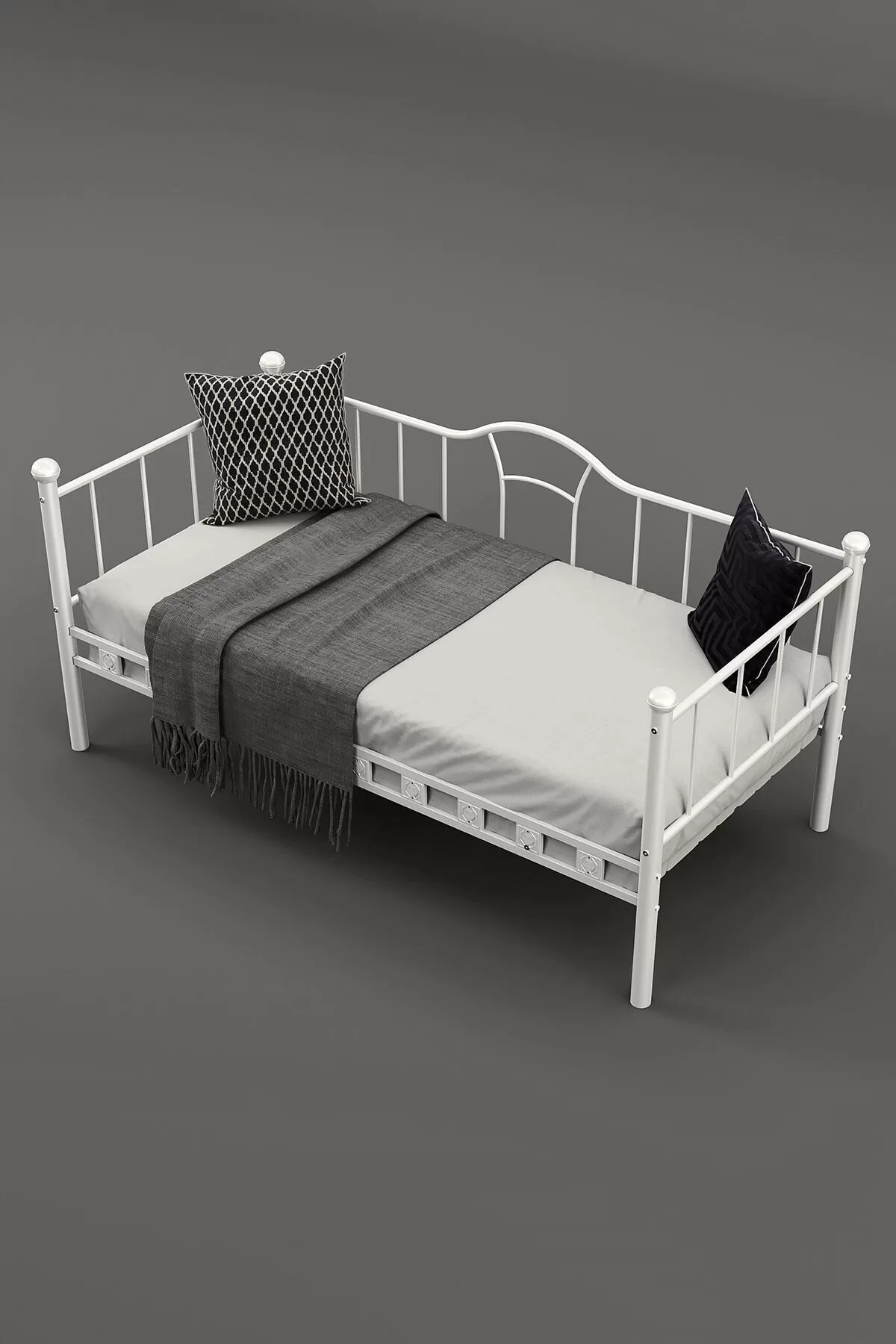 Picture of Kamelya Sedir Metal Karyola Beyaz