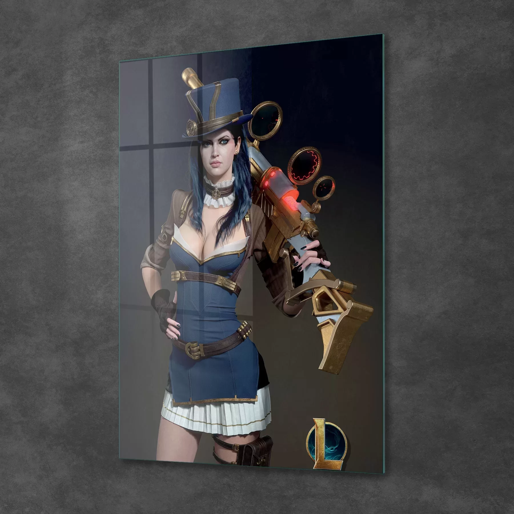 Picture of Decovetro Cam Tablo Lol Caitlyn Kiramman 30x40 cm