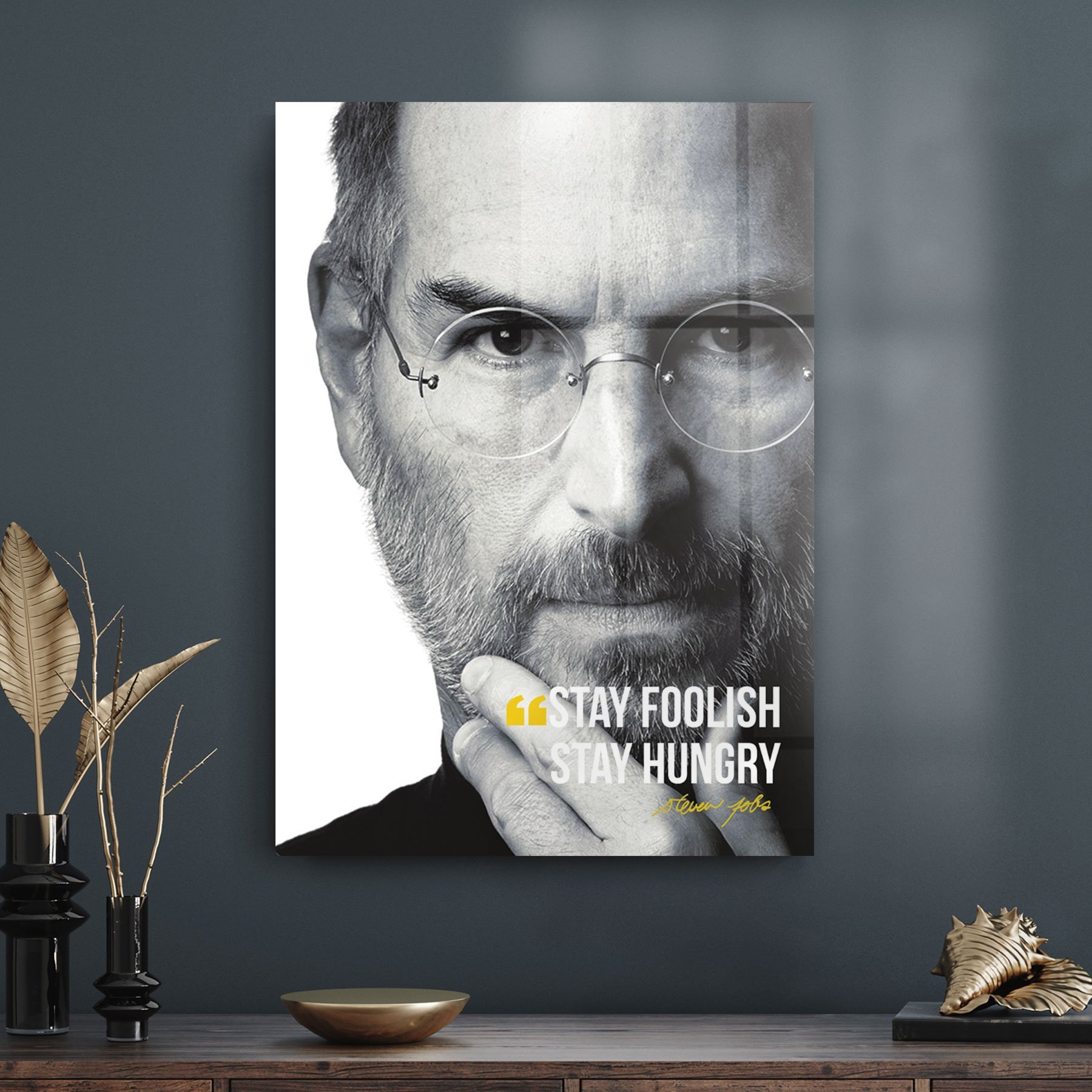 Picture of Decovetro Cam Tablo Steve Jobs Quotes 30x40 cm