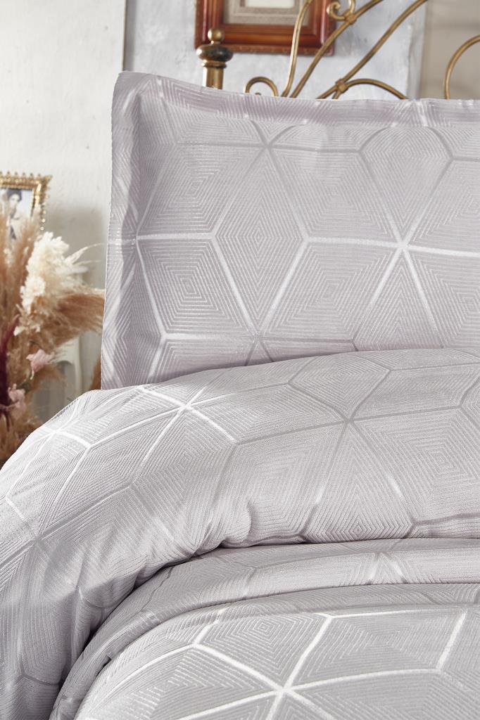 Picture of Çeyiz Diyarı Verona 3 Parça Çift Kişilik Yatak Örtüsü Gri