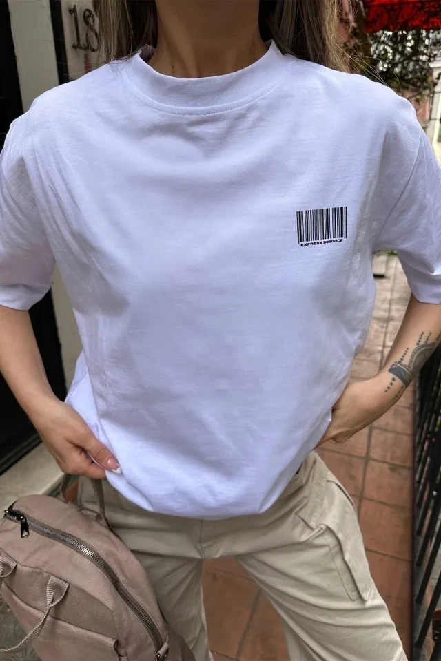 Picture of White Back Printed T-Shirt