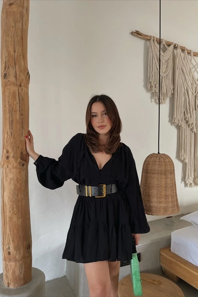 Picture of Zebra Shirt Collar Front Tie Blouse