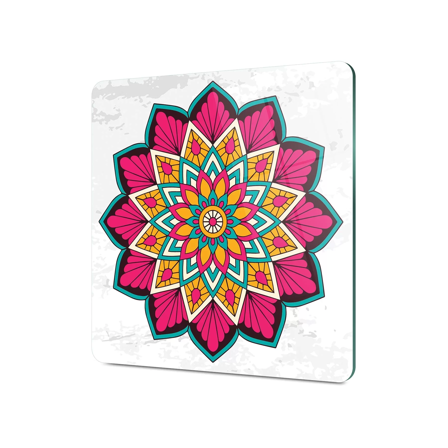 Picture of Decovetro Cam Kesme Tahtası ve Sunumluk Kare Mandala 6 Desenli 30x30 Cm