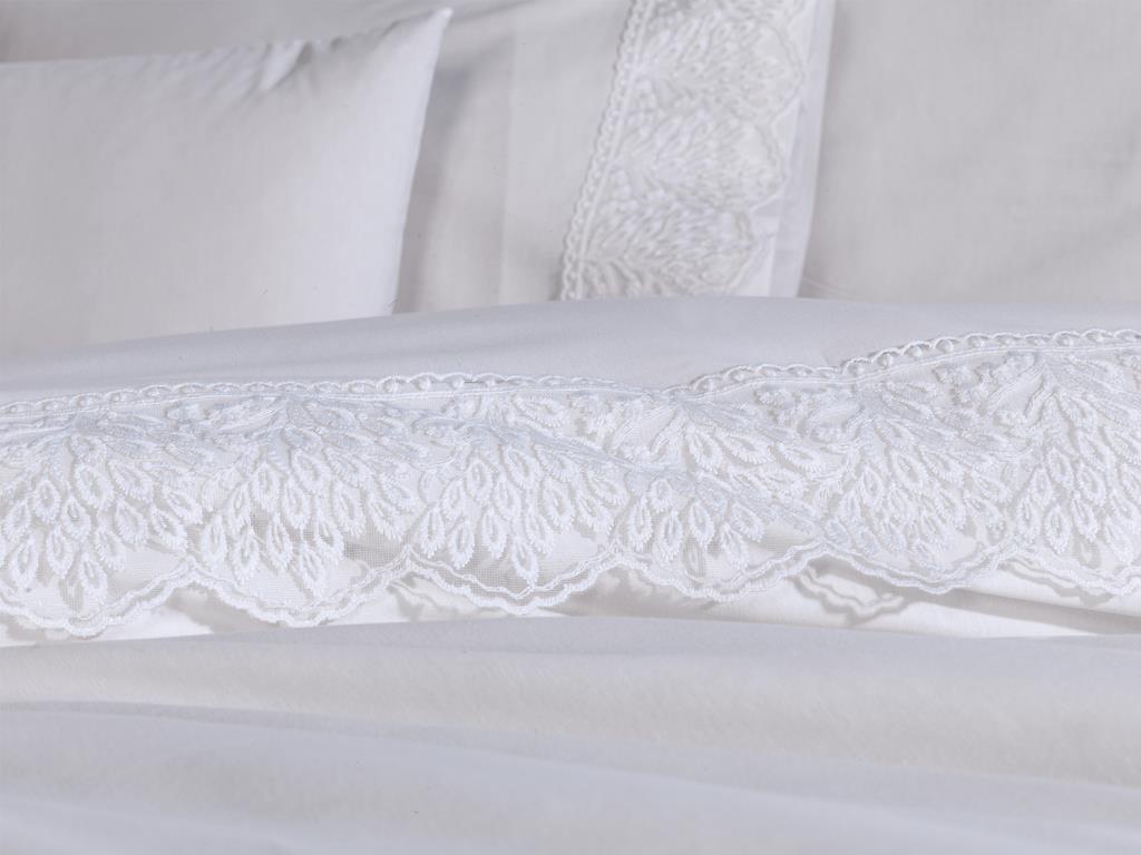 Picture of Fransız Dantelli Arduç Çeyizlik Nevresim Takımı Krem