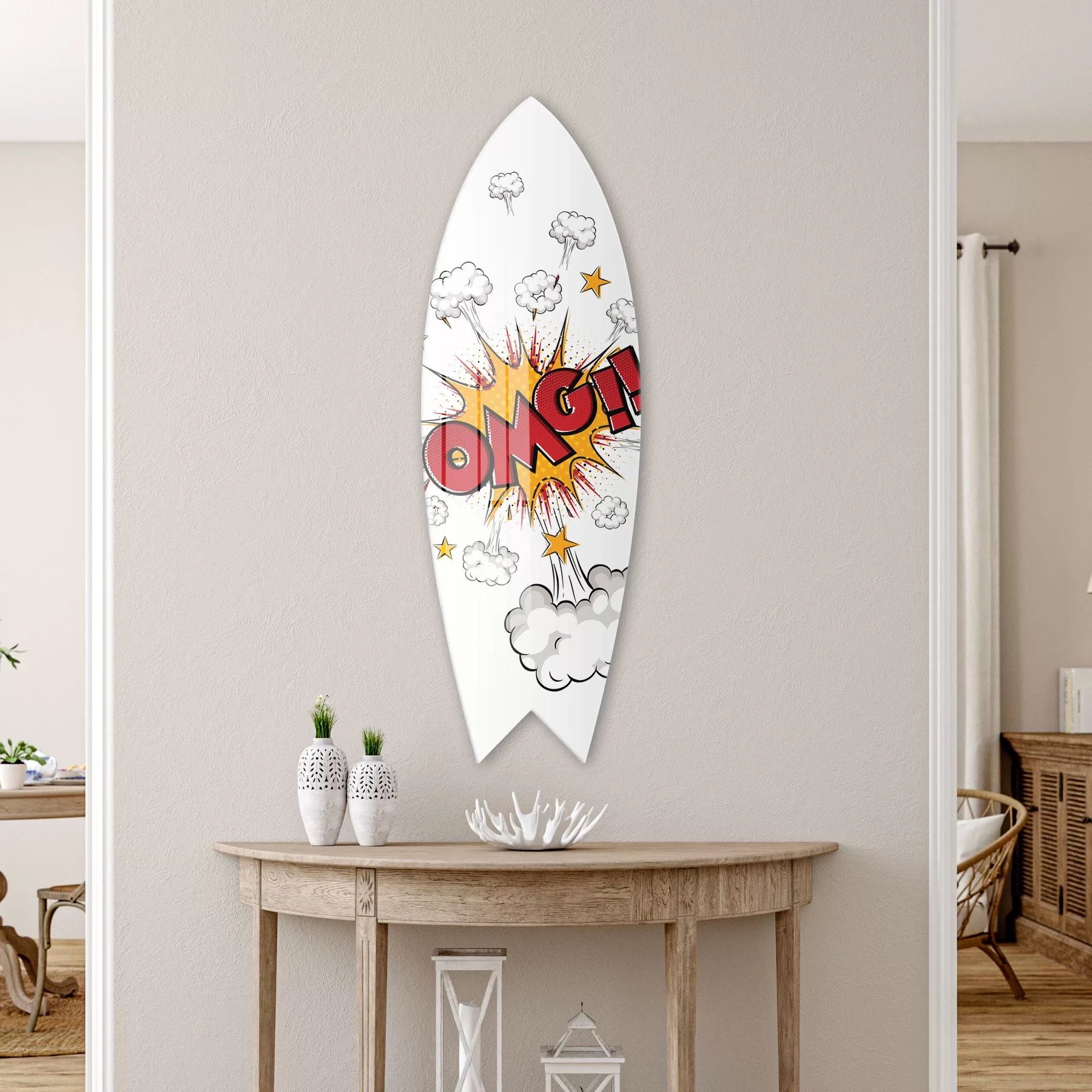 Picture of Decovetro ST 4131 Dekoratif Cam Sörf Tahtası 33x100 Cm