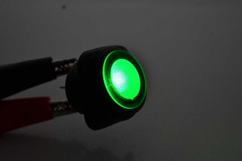 Picture of Su Geçirmez Anahtar Marine Rocker Switch Yeşil Işıklı 12V 25A