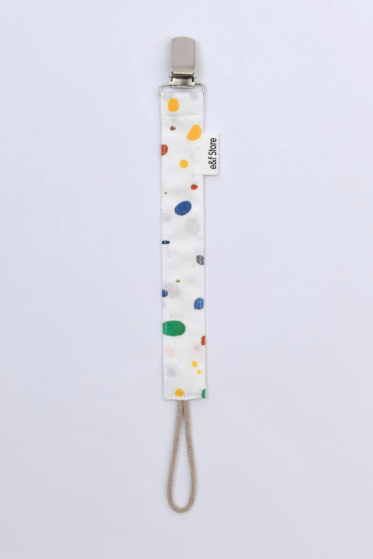 Picture of Pamuk Kumaşlı Emzik Zinciri – Sulu Boya Desenli