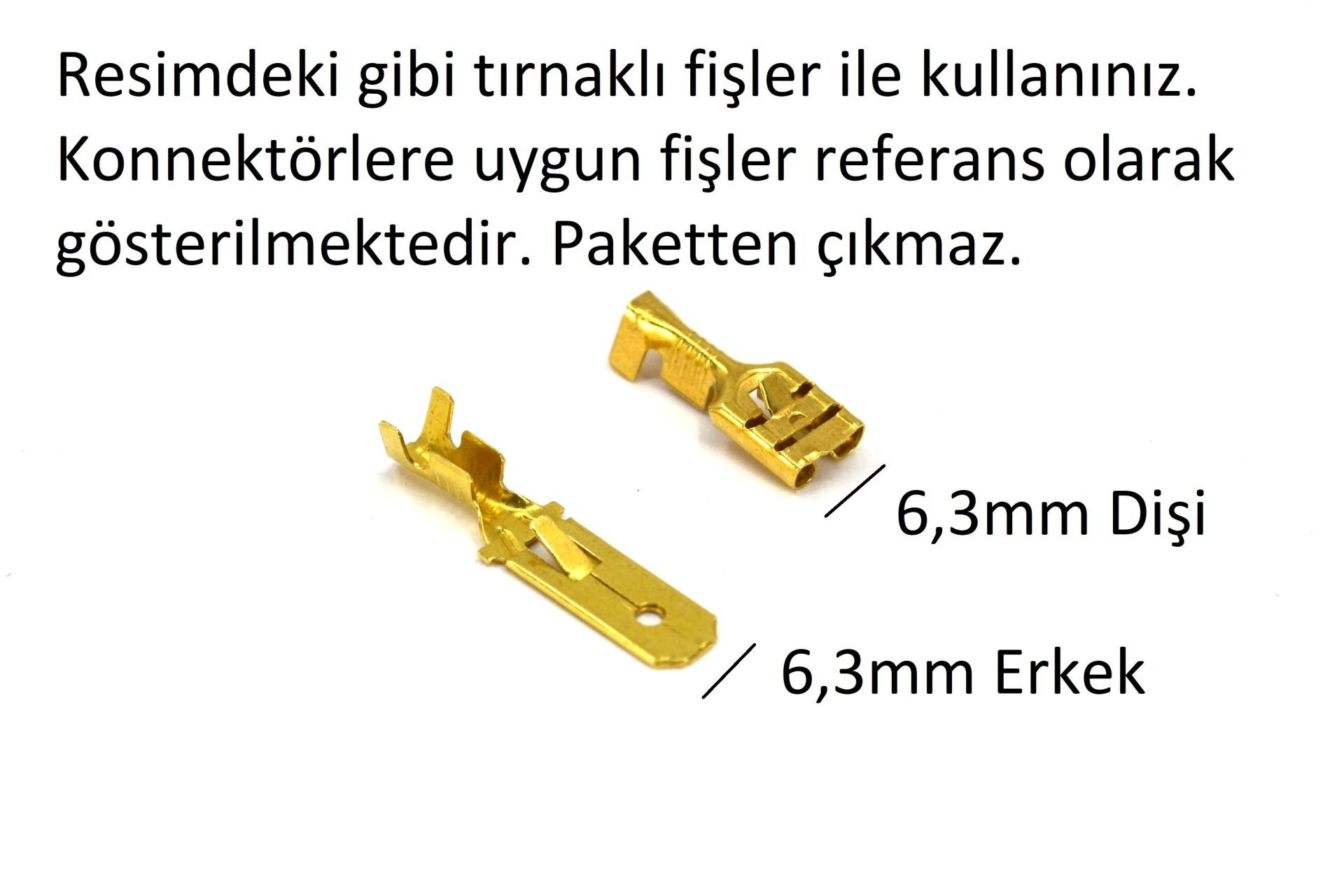 Picture of 10 Takım 4 Terminal Konnektör Kılıf 6,3 Erkek Ve Dişi Fiş İçin