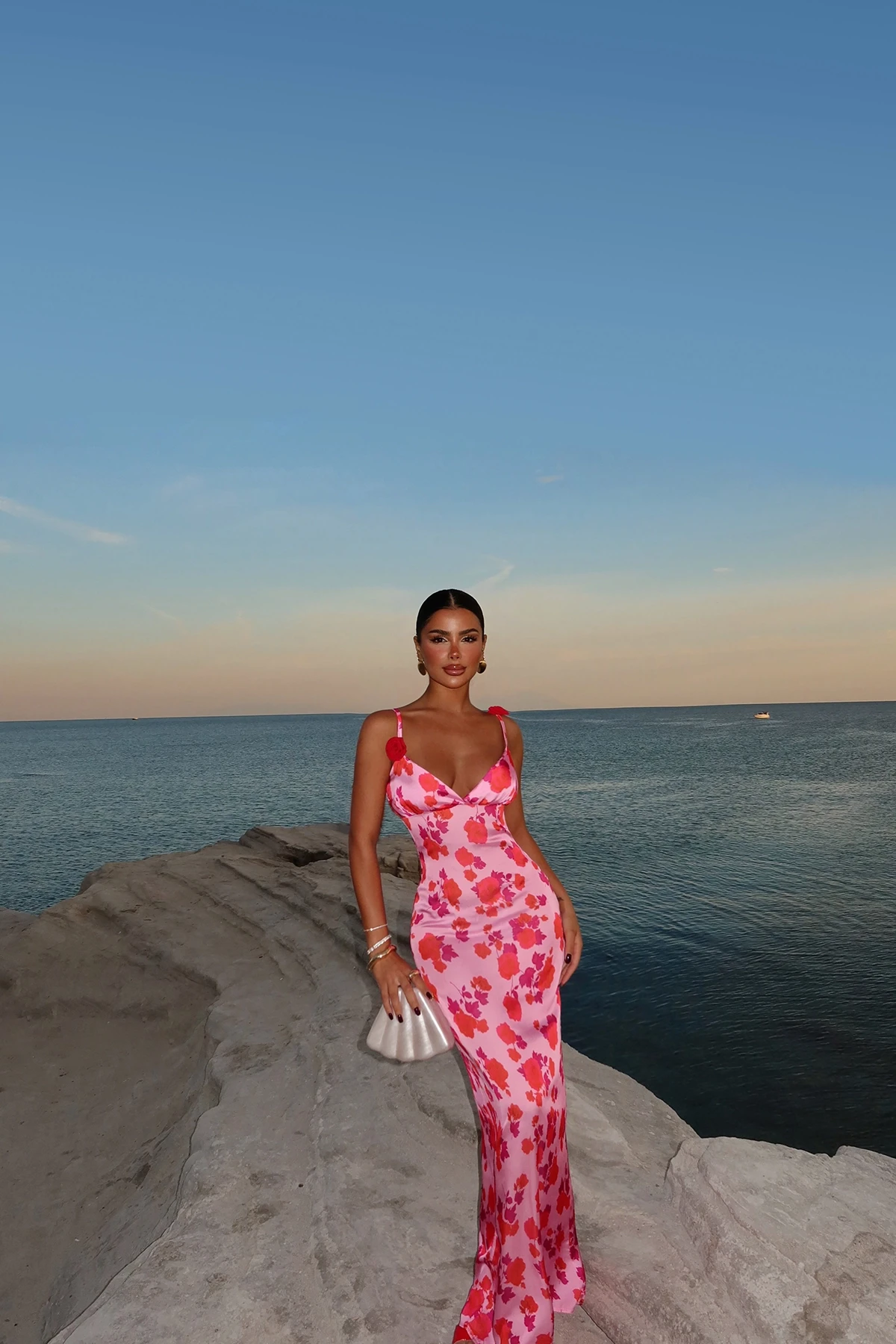 Picture of Pink Margot Floral Patterned Dress