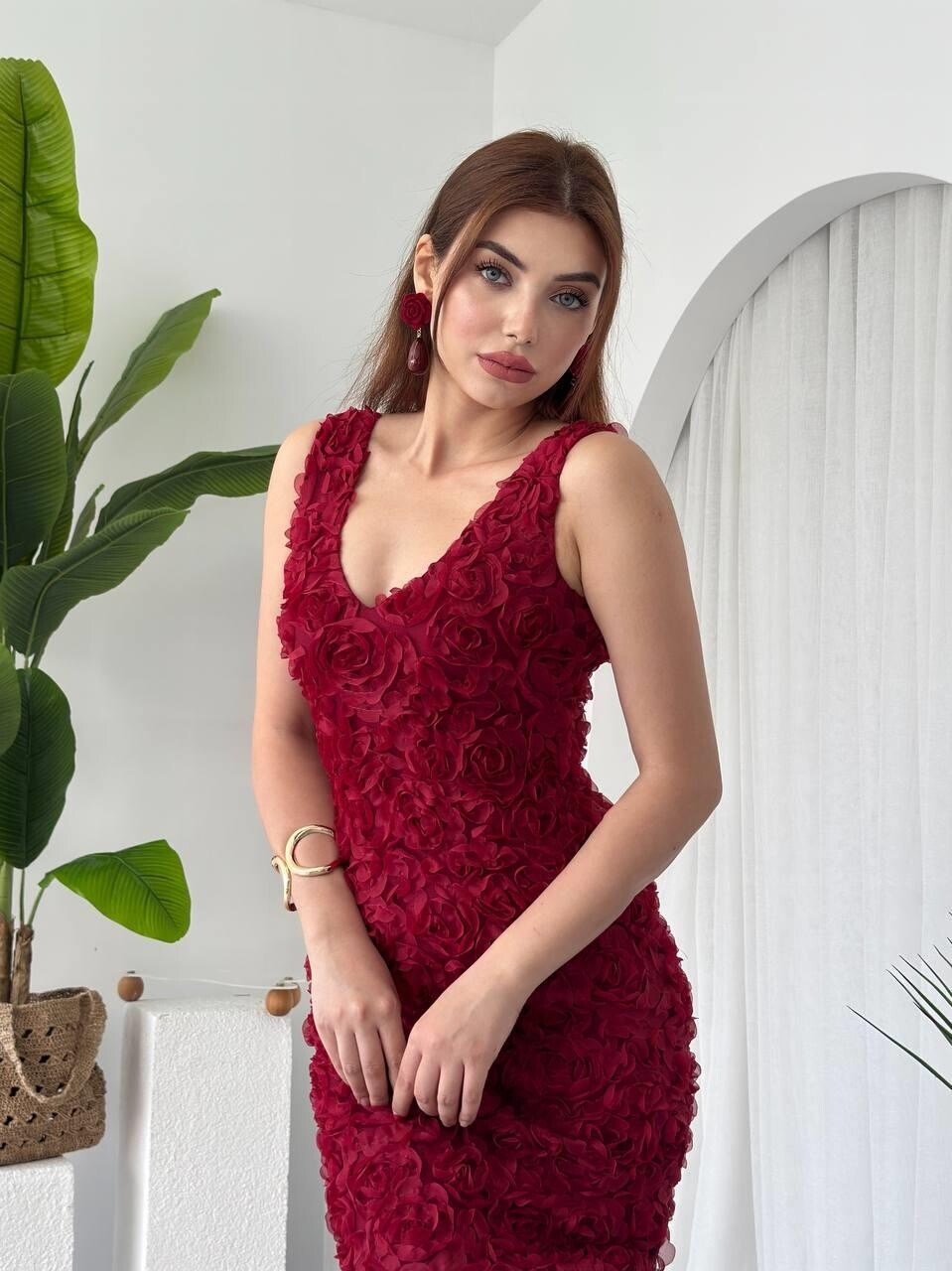 Picture of Kren Gül Detaylı Elbise